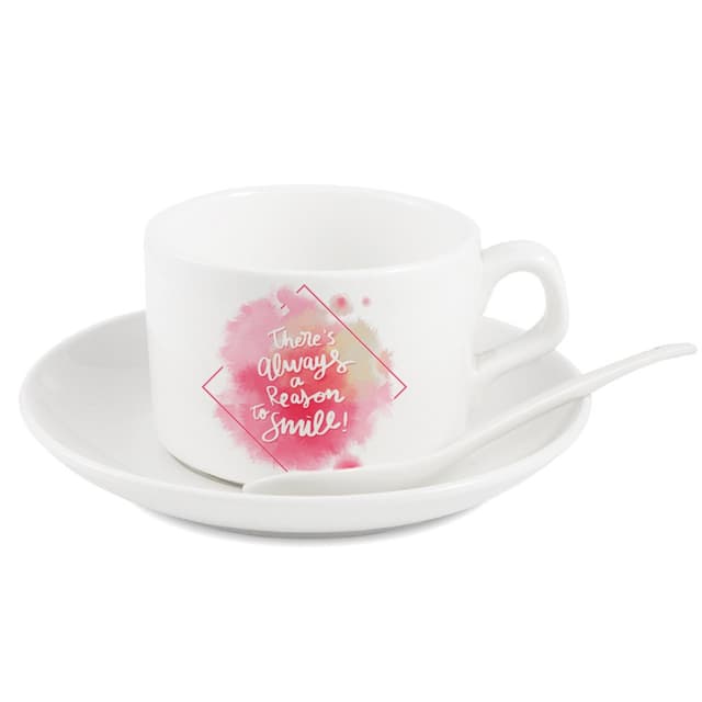 Filiżanka klasyczna, biała, 150 ml, z nadrukiem