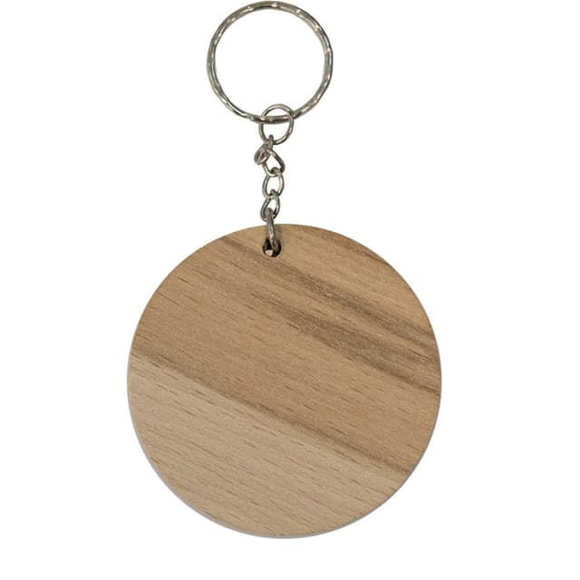 Brelok drewniany okrągły 6 cm, grawerowany