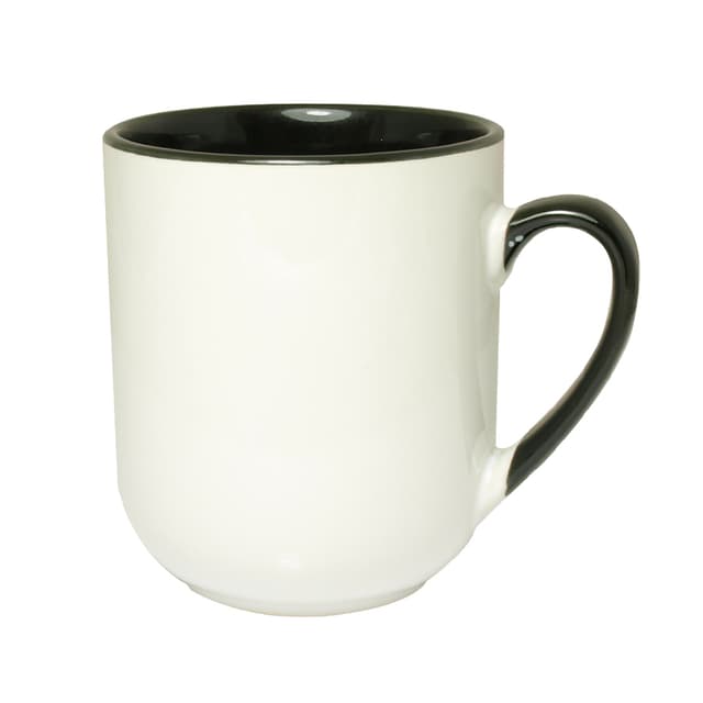 Kubek kawowy, czarny, 290ml, z nadrukiem