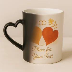 Kubek magiczny z uchem w kształcie serca