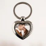 metalowy brelok serce z nadrukiem metalowy