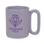 Kubek ceramiczny 330 ml fioletowy z owalnym uchem do sublimacji