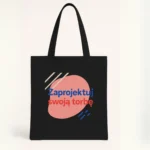 torba z nadrukiem czarna