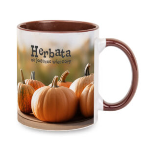 Kubek combo brązowy z nadrukiem