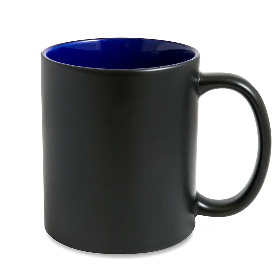 Kubek magiczny matowy, granatowy środek