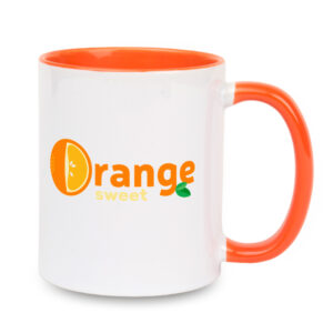 Kubek combo pomarańczowy z nadrukiem
