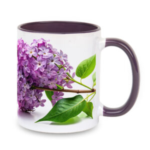 Kubek biały, środek i ucho fioletowe do sublimacji – 330 ml