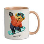 Kubek biały środek i ucho jasnobrązowe do sublimacji – 330 ml