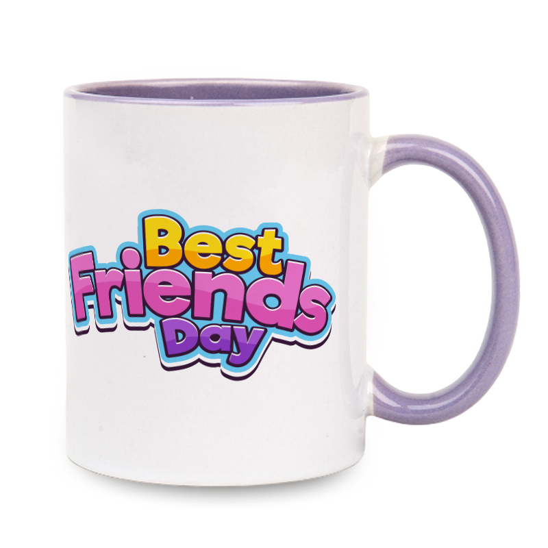 Kubek biały środek ucho jasnofioletowe do sublimacji 330 ml