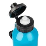 Sportowa butla aluminiowa 600 ml jasnoniebieska z ustnikiem i karabińczykiem