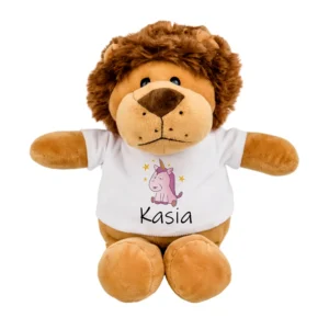 maskotka lew z nadrukiem