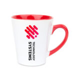 Kubek Latte biały z czerwonym środkiem i uchem 300 ml