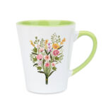 Kubek Latte biały z jasnozielonym środkiem i uchem 300 ml