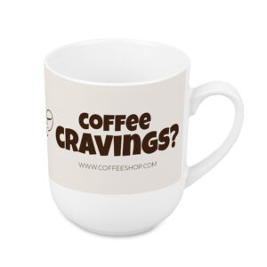 Kubek coffee 290 ml biały z nadrukiem