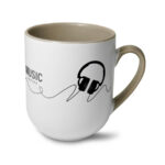 Kubek Coffee 290 ml Combo z szarym środkiem i uchwytem