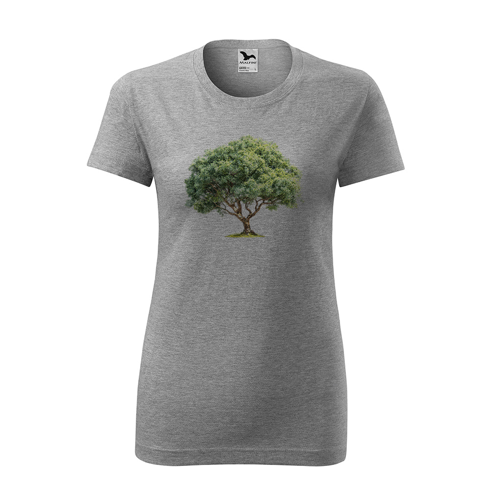 Koszulka damska Malfini ciemnoszary melanż z nadrukiem