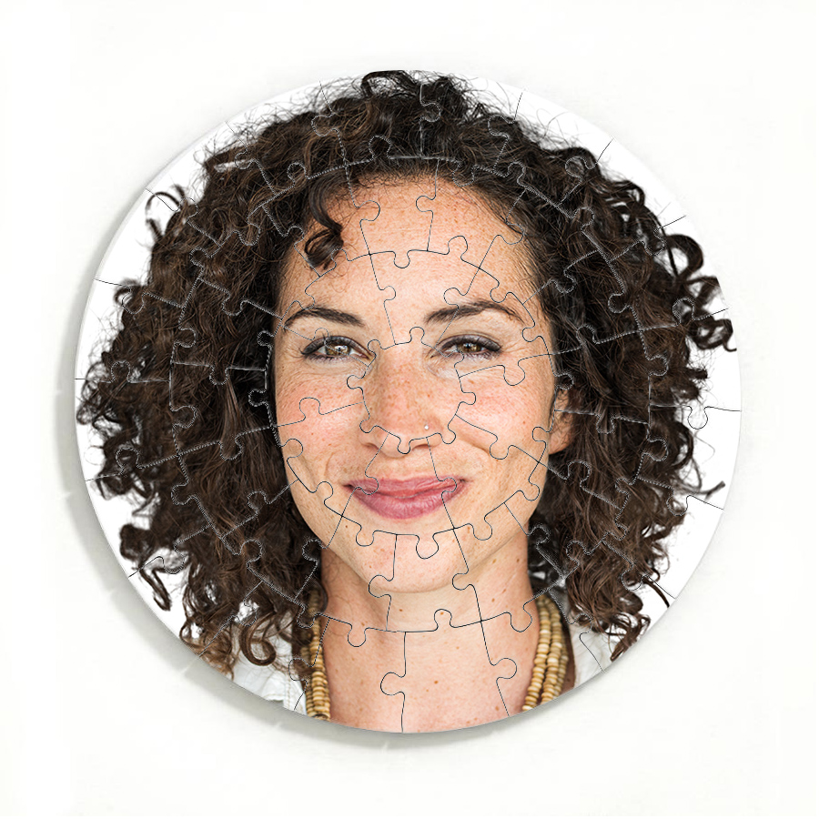 Puzzle okrągłe 45 elementów śr. 20 cm HQ z nadrukiem