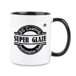 Kubek Combo SuperGlaze 330 ml z czarnym wnętrzem i uchwytem