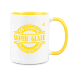 Kubek Combo SuperGlaze 330 ml z żółtym wnętrzem i uchwytem