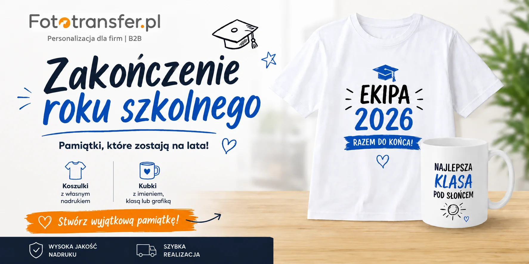 kubki z nadrukiem na zakończenie roku
